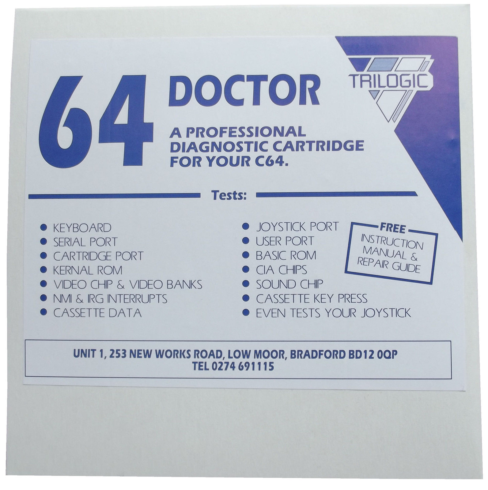 c64doctor2 64 Doctor TriLogic for Commodore 64 - Port Testers & Manual - GameDude Computers