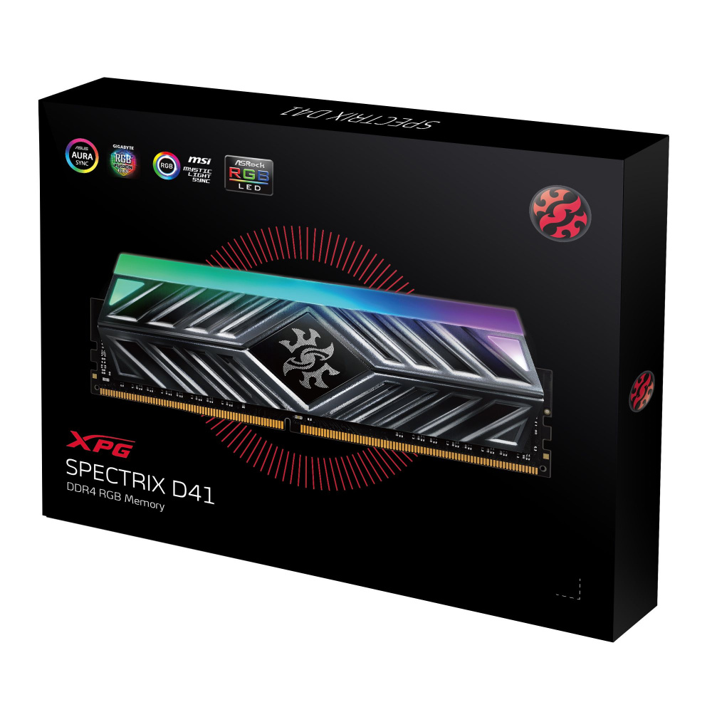 ADATA XPG 16gb Kit (2x8gb) 3200Mhz SPECTRIX D41 - RGB - GAMING MEMORY  Model: AX4U320038G16A-DT41 - GameDude Computers