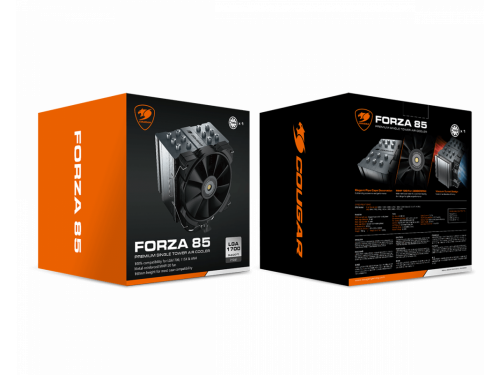 COUGAR FORZA 85 Premium Single Tower Air Cooler cor CPU - LGA 1700, 115X amd AM4 MODEL : CGR-FZA85