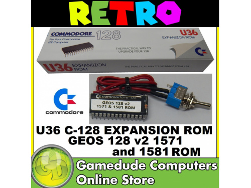 C128 U36 ROM - GEOS128 v2 1571 &amp; 1581 ** Requires original GEOS Disks ** ** Switchable ROM ** 
