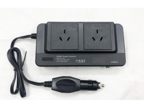 Car Power Inverter 12V to 240V AC Converter 200W With 4*USB Phone Charger