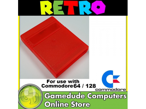 Blank C64 cartridge CLEAR NEON ORANGE  Colour Code (26)