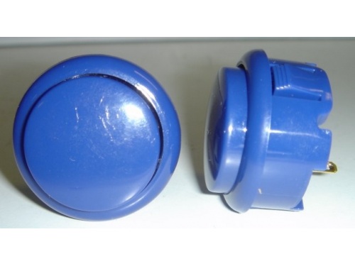 Generic 30mm pushbutton - BLUE SNAP IN includes built in microswitch