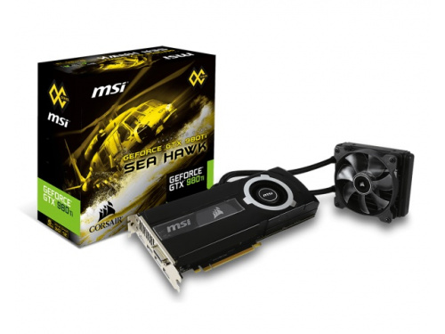 MSI GTX980Ti &lt;b&gt;SEA HAWK Liquid cooling for the GPU&lt;/b&gt; 6GB 384Bit GDDR5 Core Clock Boost 1291Mhz &lt;b&gt;USED ITEM&lt;/b&gt;