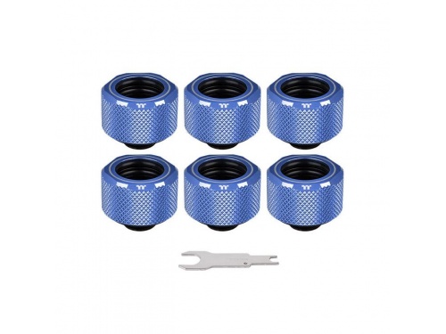 THERMALTAKE PACIFIC C-Pro G1/4 PETG 16mm OD 6 PACK - Compression - BLUE- CL-W210-CU00BU-B
