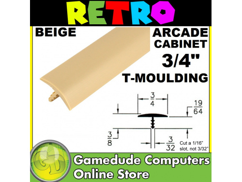 T-Moulding BEIGE 3/4inch (18mm) sold by the meter (1meter)