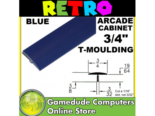 T-Moulding BLUE 3/4inch (18mm) sold by the meter (1meter)