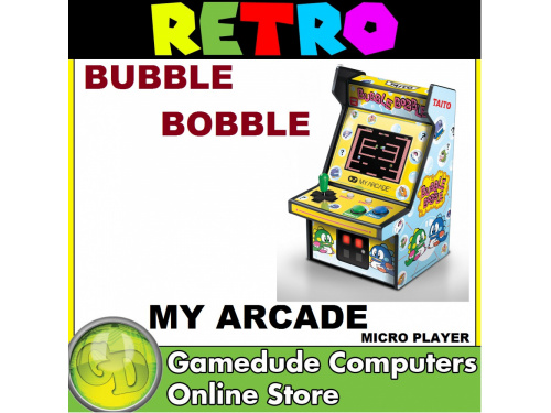 My Arcade Retro Bubble Bobble Micro Player Full color 2.75 screen - Power by USB or 4x AA Batteries ITEM #: DGUNL-3241 (845620032419)
