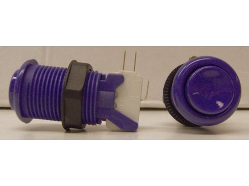 Pushbutton - GENUINE Happ PURPLE including Horizontal MicroSwitch