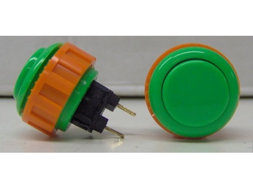Pushbutton - Sanwa OSBN24 Green includes built in microswitch