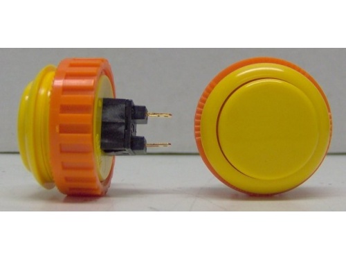 Pushbutton - Sanwa OSBN30 Yellow includes built in microswitch