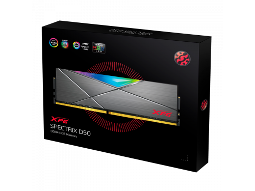 ADATA XPG 32gb Kit (2x16gb) 3200Mhz (Grey) SPECTRIX D50 - RGB - GAMING MEMORY Model: AX4U320016G16A-DT50 