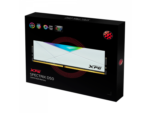 ADATA XPG 32gb Kit (2x16gb) 3600Mhz (WHITE) SPECTRIX D50 - RGB - GAMING MEMORY Model: AX4U360016G16I-DW50