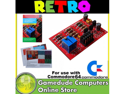 C64 Replacement RF Modulator - ASSEMBLED Version - PCB Color Varies
