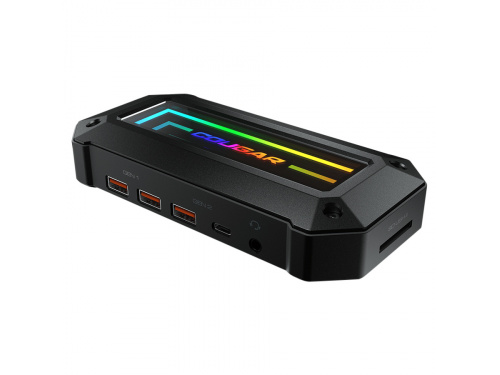 Cougar DS10 Dual Head RGB 10 port USB-C docking station Model:CGR-KB71-4K602B-01