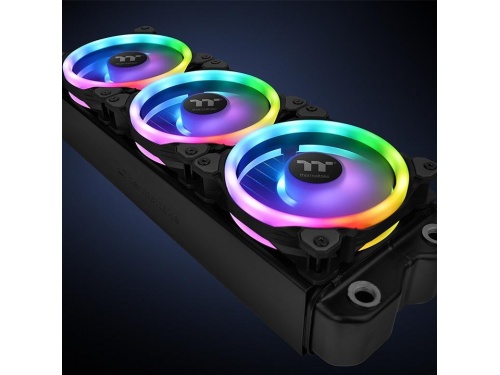 Thermaltake 120mm (12cm) RIING TRIO RGB Radiator Fan 3 Pack RGB Fan plus Controller (Software Control) Model: CL-F072-PL12SW-A 