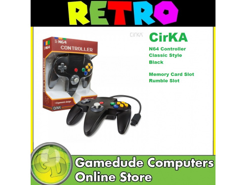 CirKA N64 Controller Classic Style BLACK MODEL : M05786-BK (813048012450) 