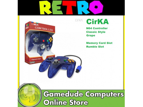 CirKA N64 Controller Classic Style GRAPE MODEL : M05786-PU (813048014454)