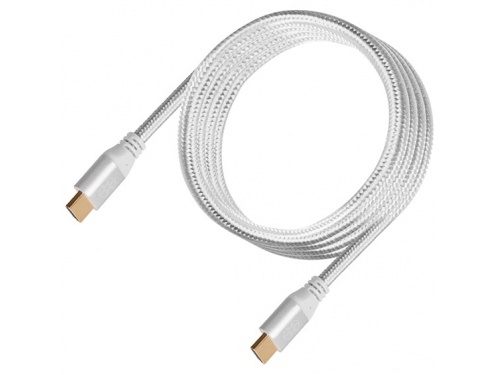 SILVERSTONE 4K HDMI CABLE 1.8 Meter - HDMI 2.0B - 4k 60Hz - SST-CPH01S-1800 (Silver)