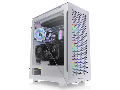 TT Divider 500 TG ARGB SNOW Mid Tower Chassis ATX / Mini &amp; Micro ATX - USB 3.2 (Gen 2) Type-C x 1, USB 3.0 x 2, HD Audio x 1 MODEL : CA-1T4-00M6WN-02