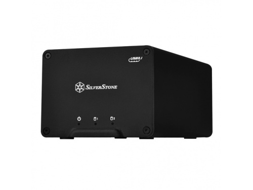 SilverStone SATA 2.5&quot; DUAL RAID Enclosure USB 3.1 Type-C - USB 2.0 - USB 3.0 MODEL : SST-DS223 (BLACK)