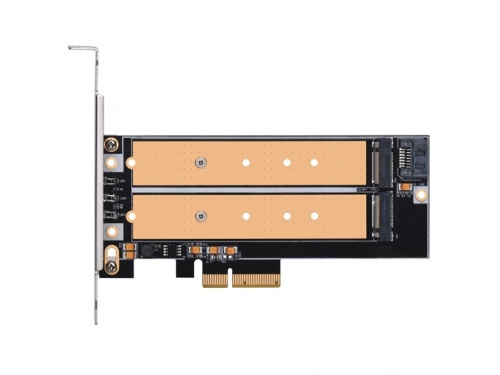 SILVERSTONE ECM22 Dual M.2 to PCI-E x4 1x NVMe 1x SATA Card - SST-ECM22