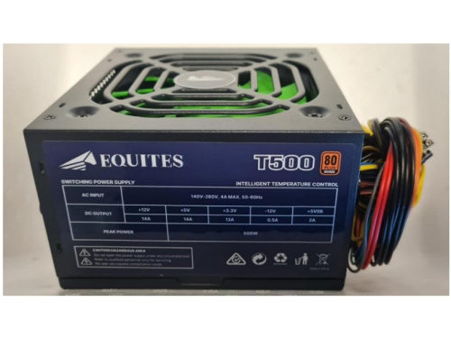 EQUITES T500 500W 80+ Bronze Power Supply  OEM Packaging