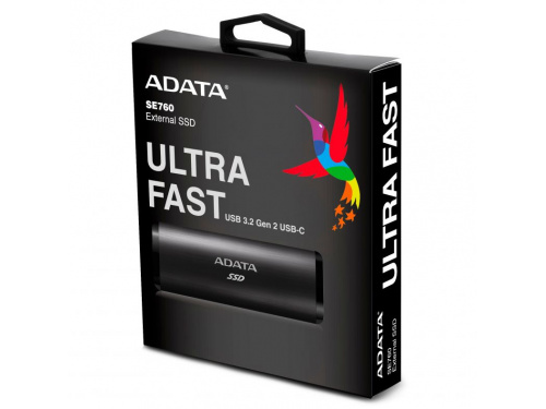 ADATA 1tb USB TYPE-C External Storage USB 3.2 Gen2 MODEL : ASE760-1TU32G2-CBK  (BLACK)