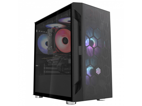 SilverStone FARA H1M - Tempered Glass - BLACK No PSU - Micro-ATX, Mini-DTX, Mini-ITX - USB 3.0 MODEL: SST-FAH1MB-G