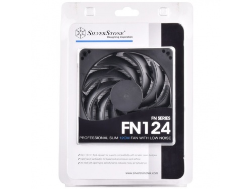 SILVERSTONE 120mm SLIM Fan Black 120mm - Sleeve Bearing - 1500rpm - SST-FN124B