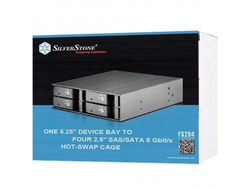 SILVERSTONE FS204 Hot Swap Cage - 1x 5.25&quot; Bay to 4x 2.5&quot; SAS/SATA Bay - SST-FS204