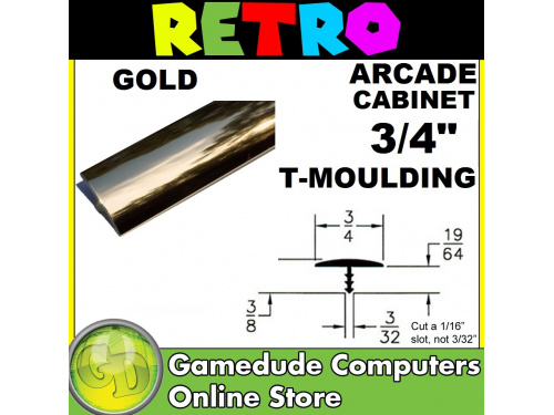 T-Moulding GOLD 3/4inch (18mm) sold by the meter (1meter)