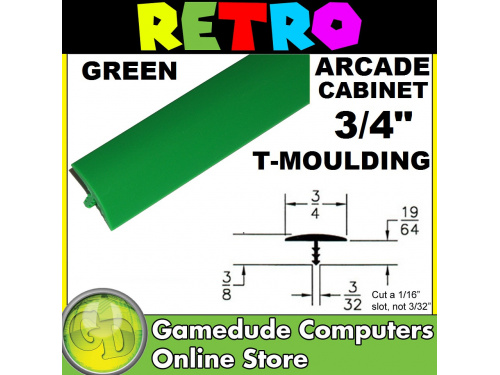 T-Moulding GREEN 3/4inch (18mm) sold by the meter (1meter)
