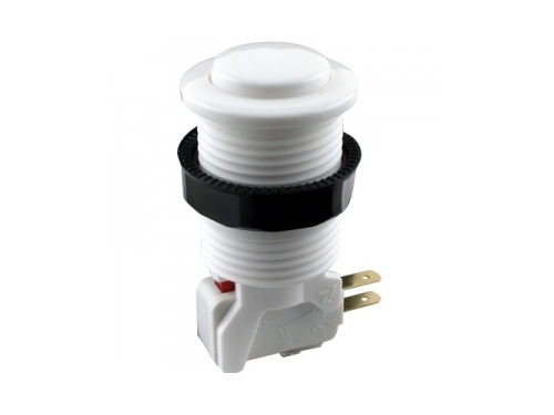 Pushbutton - GENUINE. HAPP Competition Pushbutton WHITE with Horizontal Pushbutton.