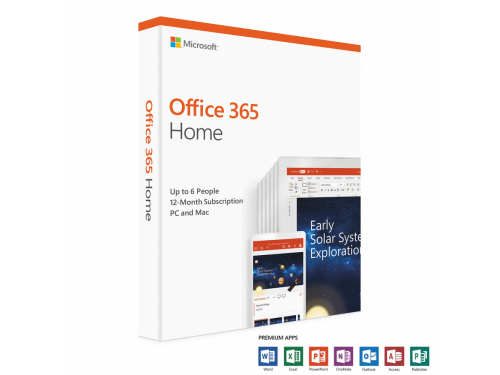 OFFICE 365 HOME Word, Excel, PowerPoint, OneNote, Outlook (Premium) 6x USER 12 MONTH Product Key / NO DISC