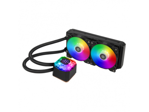 SILVERSTONE iCEGEM240P AIO Liquid Cooler ARGB AMD and Intel - Fan 600~2200 RPM - BLACK MODEL : SST-iG240P-ARGB