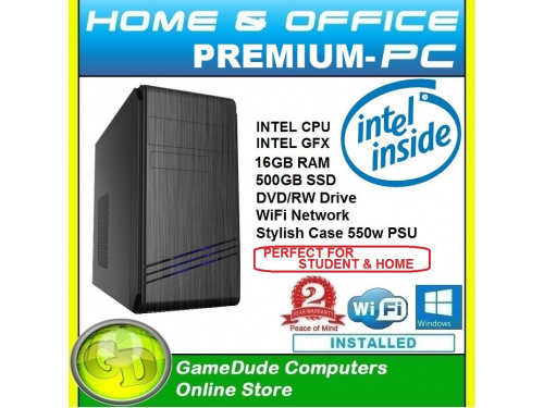 PREMIUM &lt;b&gt;INTEL DUAL CORE&lt;/b&gt; 16GD Ram - 500GB SSD - DVD/RW - iNTEL Graphics - WiFi - &lt;b&gt;Windows 10/11 Installed&lt;/b&gt;