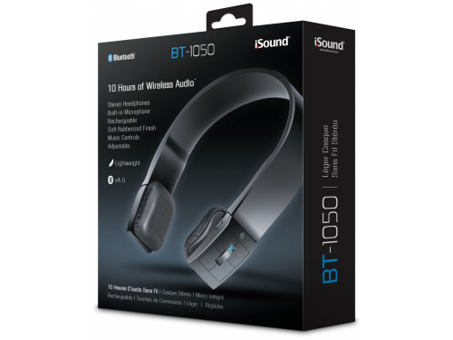 iSOUND Bluetooth BT-1050 Wireless Headphones BLACK (845620056101)  ITEM # : DGHP-5610