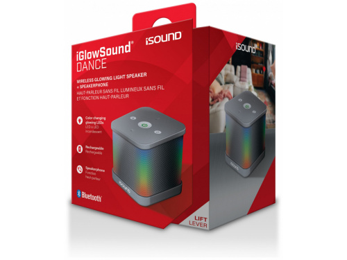 iSOUND Bluetooth iGlowSound DANCE SILVER Portable Speaker with Glowing Light - Speakerphone (845620069514)  ITEM # : ISOUND-6951