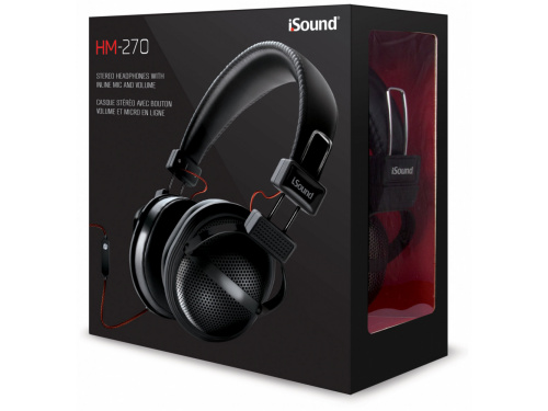 iSOUND HM-270 Stereo Headphone with Inline MIC BLACK (845620055326)  ITEM # : DGHP-5532