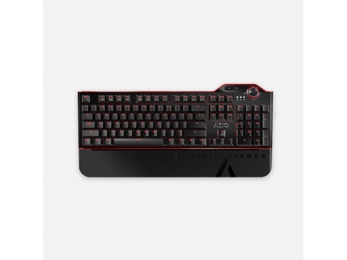 AZIO MGK L80 RED Backlit MECHANICAL Gaming Keyboard Detatchable Palm Rest Volume Control