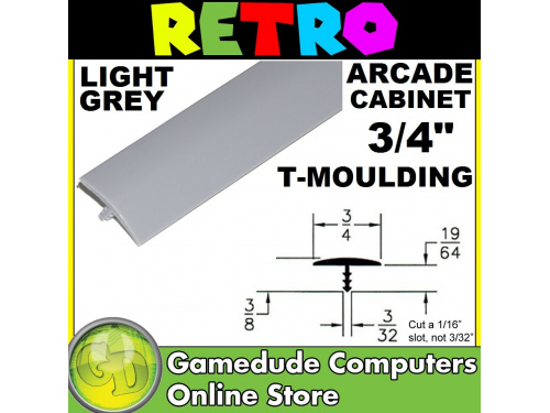 T-Moulding LIGHT GREY 3/4inch (18mm) sold by the meter (1meter)