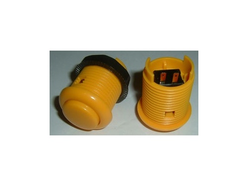 30mm YELLOW Generic Arcade Pushbutton B-1105 includes built in microswitch