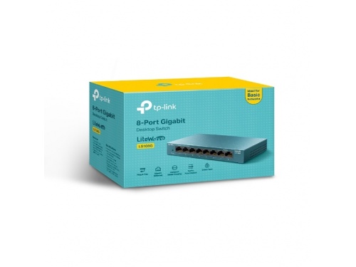 TP-Link LS108G 8 Port Gigabit Desktop Switch LiteWave - Metal Housing