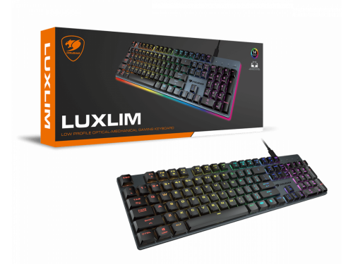 COUGAR LUXLIM RED Optical Mechanical LP Gaming Keyboard MODEL : KB1LUXLIM-R