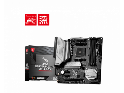 MSI MAG B550M MORTAR MAX WIFI AM4 MOTHERBOARD AMD B550, AM4, MATX, DDR4, LAN