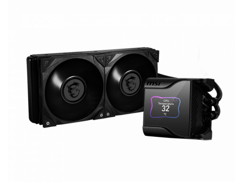 MSI MEG CORE LIQUID S280 - ARGB with LCD Panel, PWM, 2*Fans, 140*140*25mm MODEL : MEG CORELIQUID S280