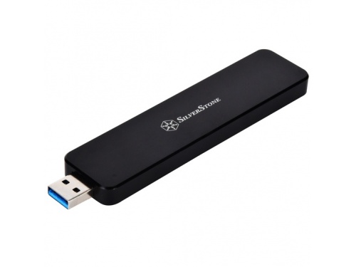 SILVERSTONE MS09 M.2 SATA External SSD Enclosure w/ USB 3.1 Gen 2 - SST-MS09B (Black)