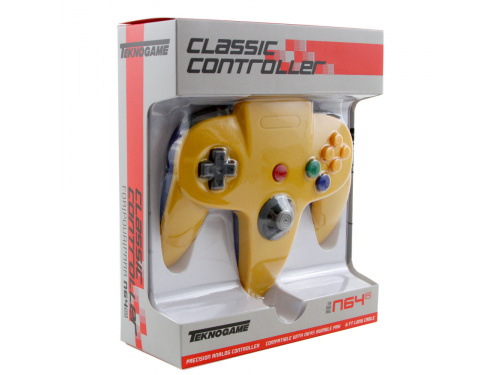 TEKNOGAME N64 YELLOW/BLUE Classic Controller MODEL : N4905  (722267833664)