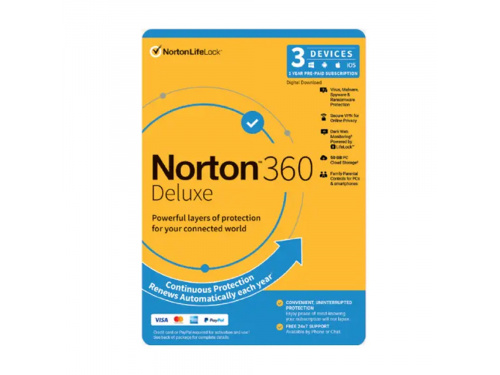 Norton 360 Deluxe 3 Devices 1 Year Subscription